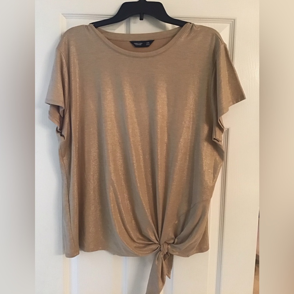 Gold shimmer Vera Wang top